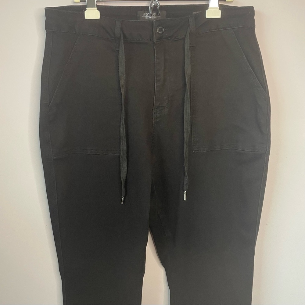 Judy Blue Women's High Waist Black Jogger Jeans Stretch Denim Size 14W - Picture 6 of 16